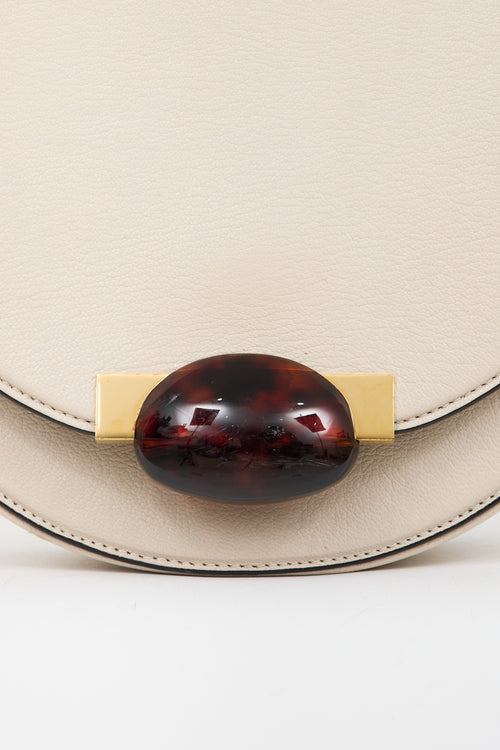 Marni Leather Galet Saddle Bag
