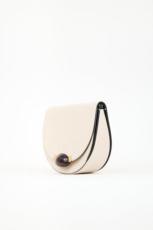 Marni Leather Galet Saddle Bag