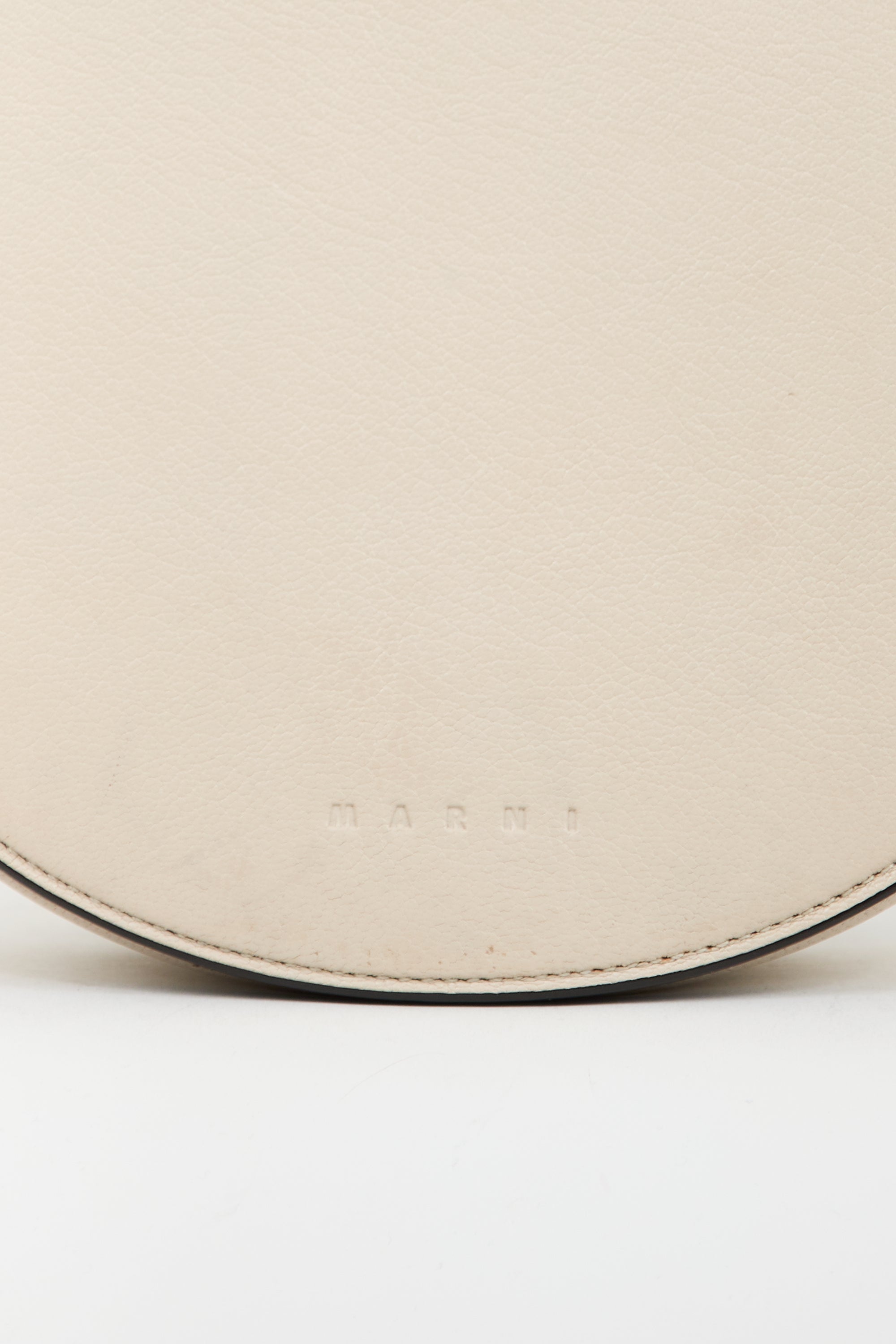 Marni Leather Galet Saddle Bag