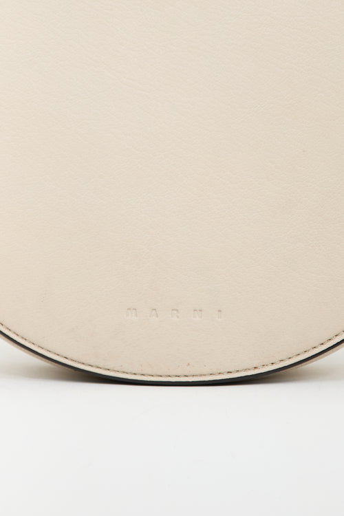 Marni Leather Galet Saddle Bag
