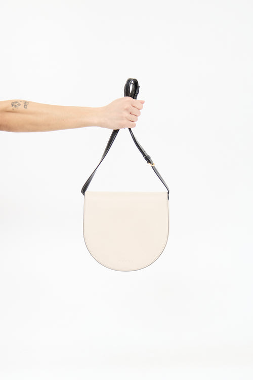 Marni Leather Galet Saddle Bag