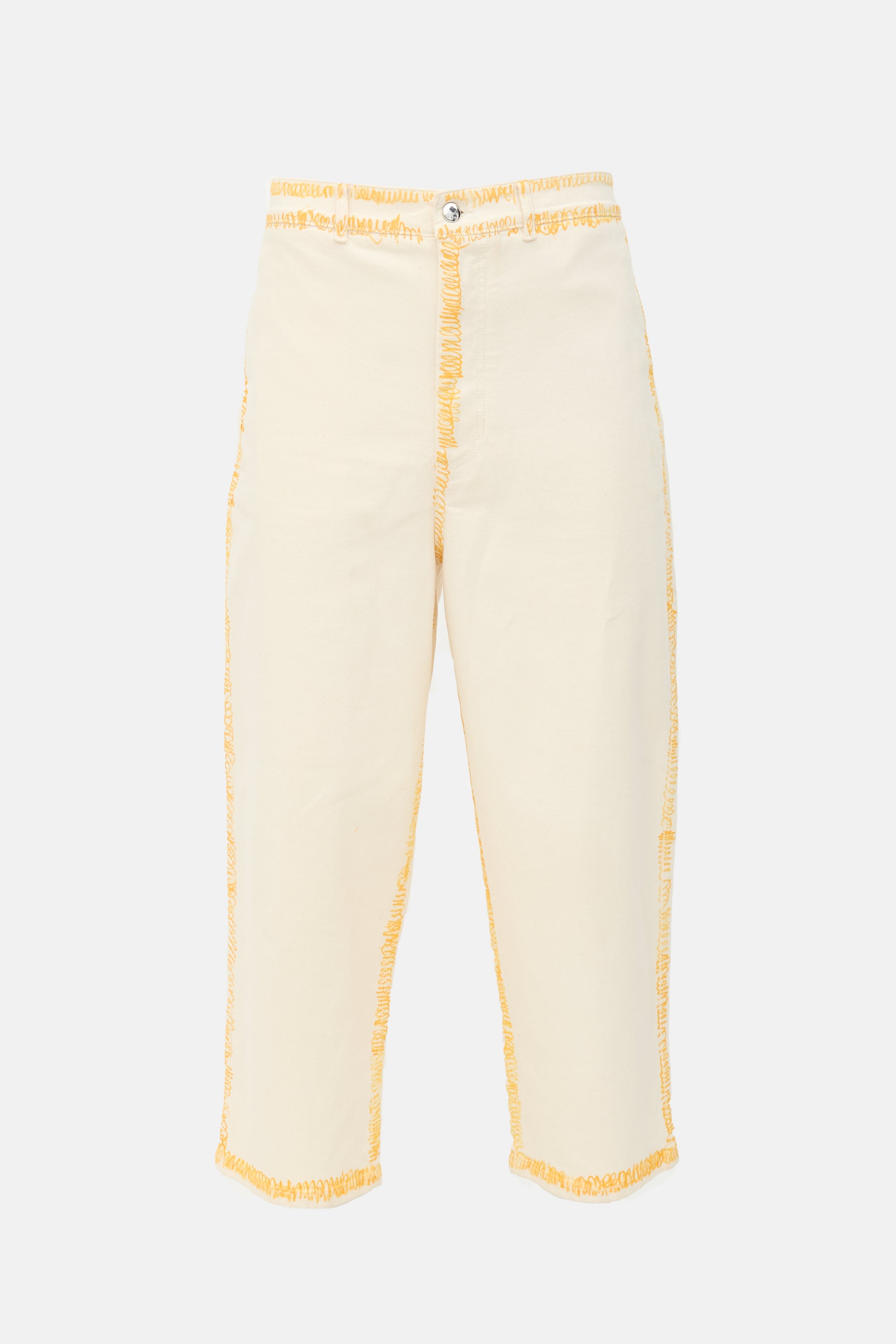 Marni Painted Cropped Jeans
