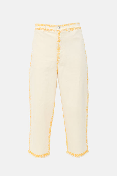 Marni Painted Cropped Jeans