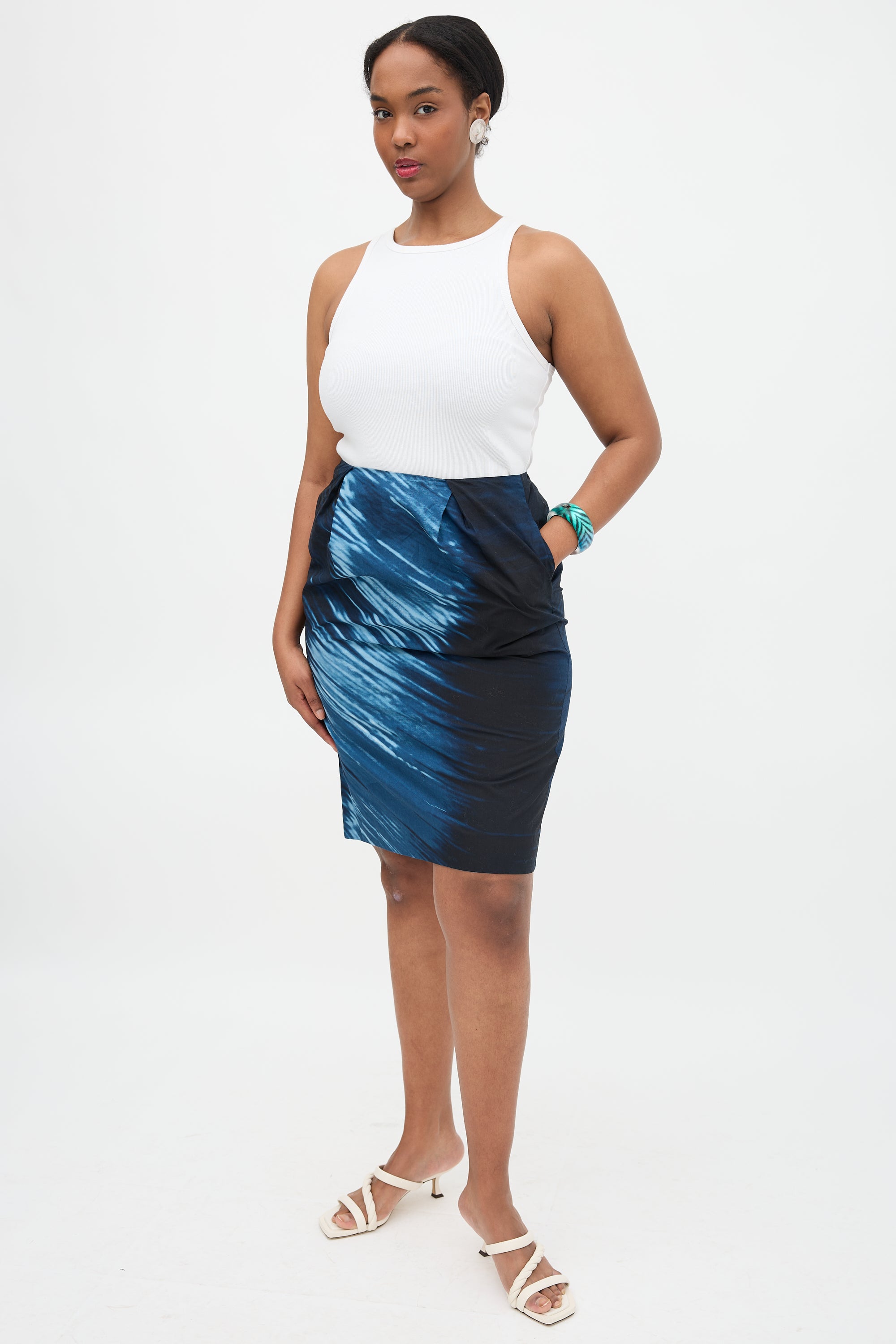 Marni Printed Pencil Skirt