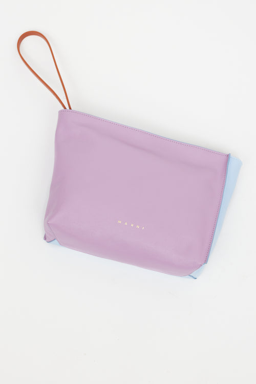 Marni Purple & Blue Leather Museo Pouch