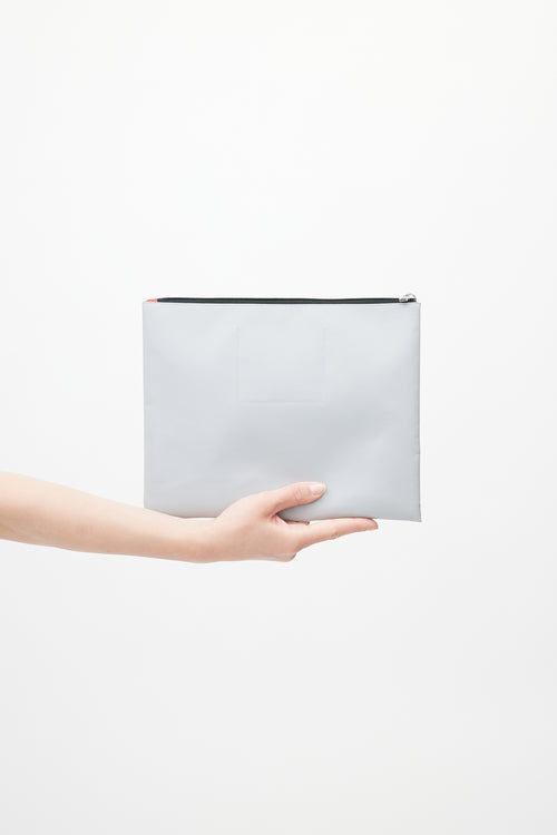 Marni Red & Grey Faux Leather Pouch