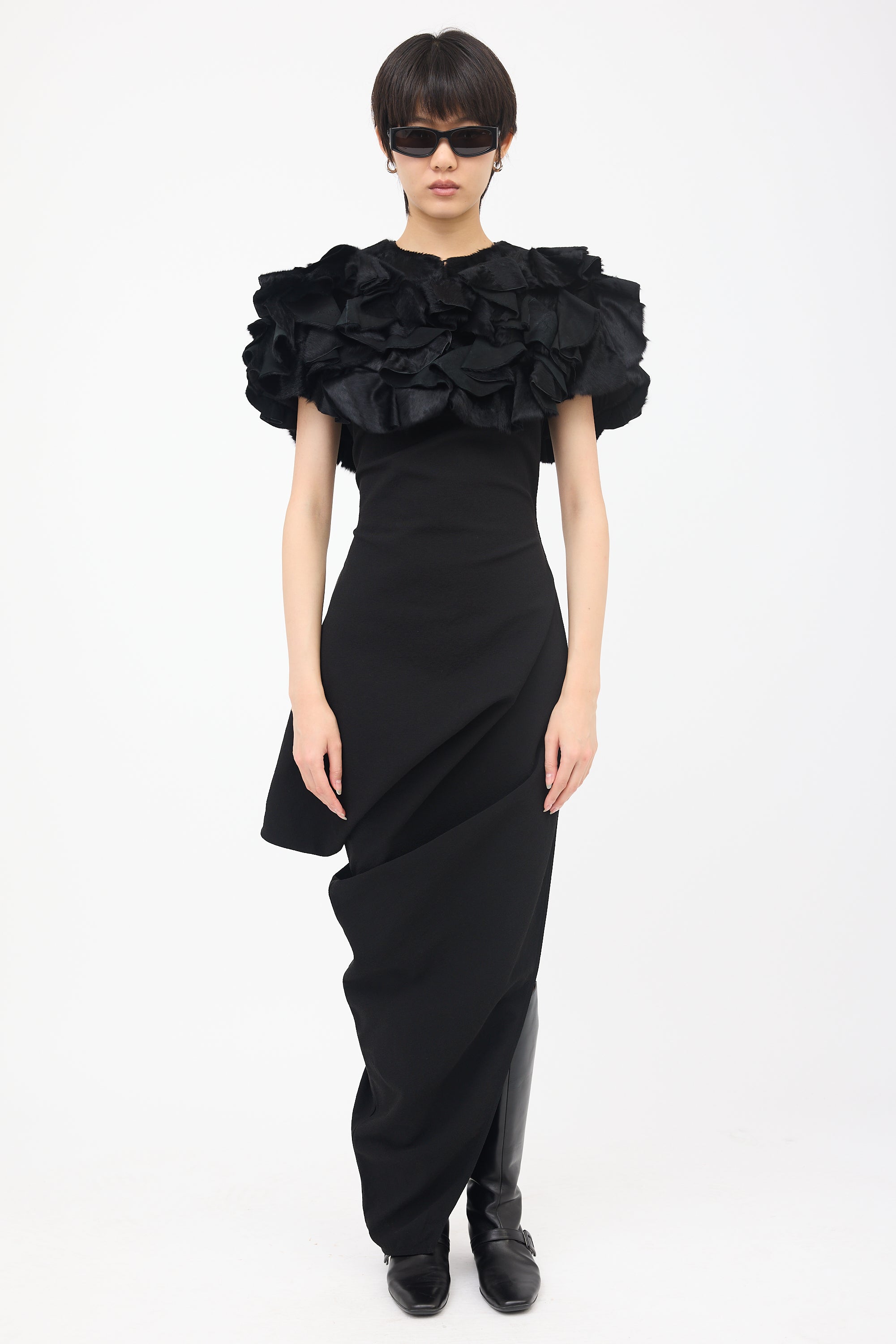 Marni Ruffled Fur Bolero