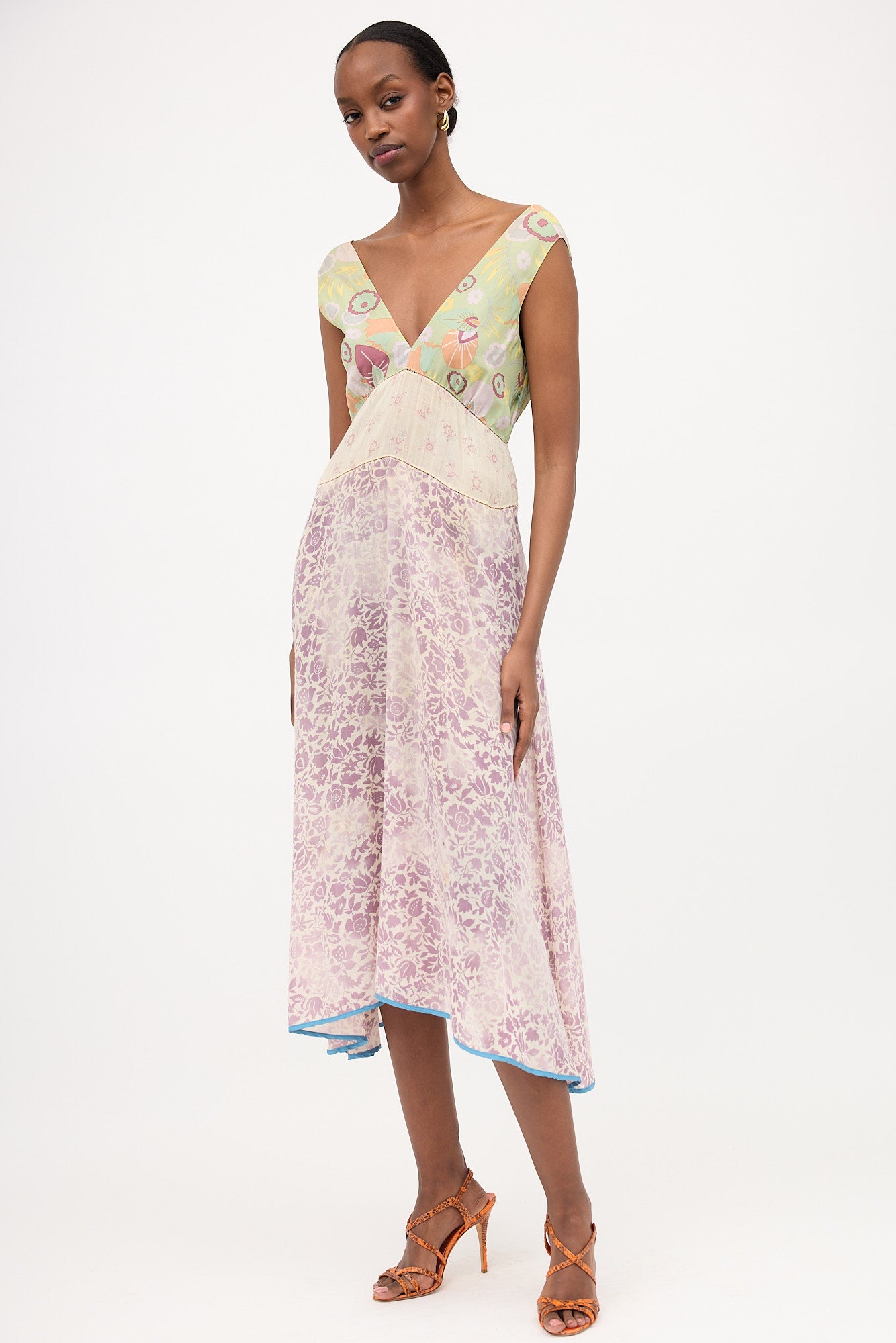 Marni Silk Sheer Mixed Floral Dress