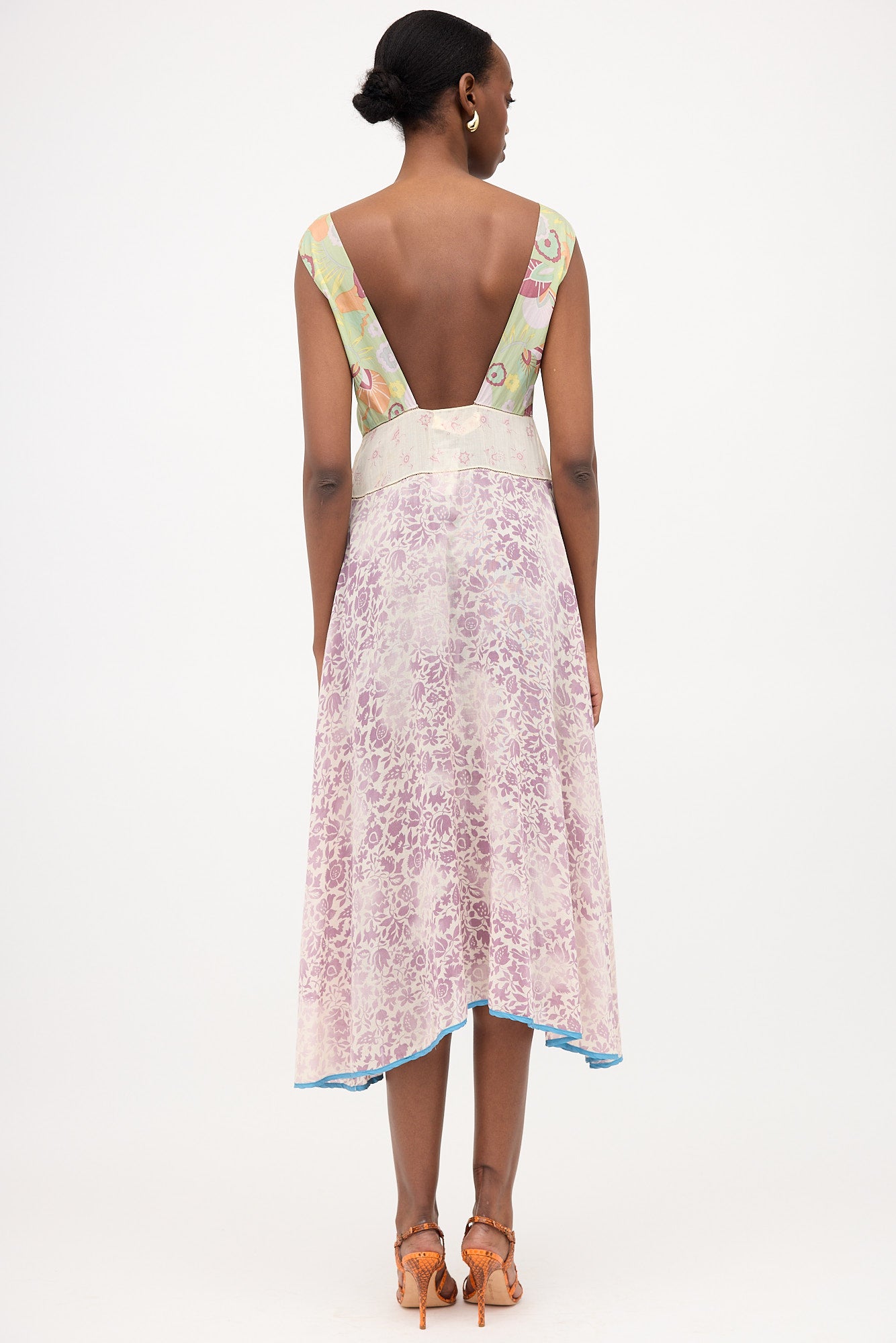 Marni Silk Sheer Mixed Floral Dress