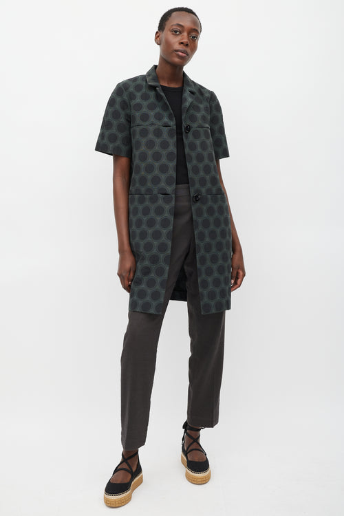 Marni Summer 2012 Black & Green Circle Short Sleeve Jacket