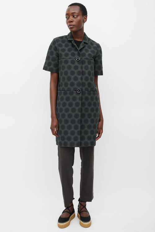 Marni Summer 2012 Black & Green Circle Short Sleeve Jacket