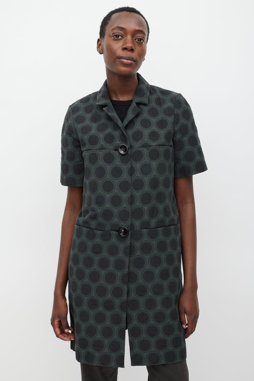 Marni Summer 2012 Black & Green Circle Short Sleeve Jacket