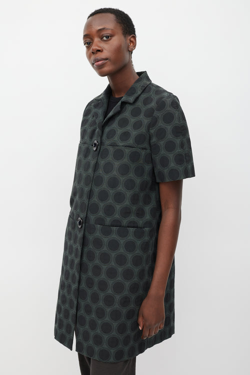 Marni Summer 2012 Black & Green Circle Short Sleeve Jacket