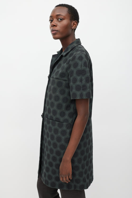 Marni Summer 2012 Black & Green Circle Short Sleeve Jacket