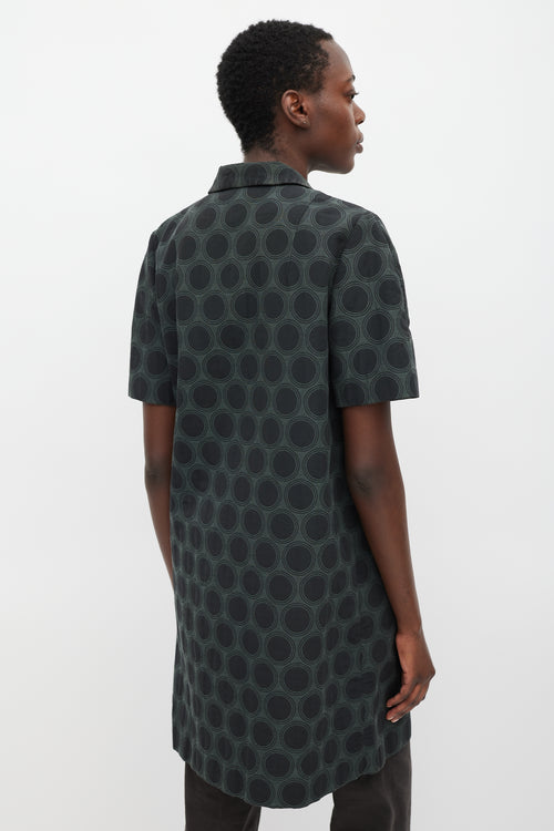 Marni Summer 2012 Black & Green Circle Short Sleeve Jacket