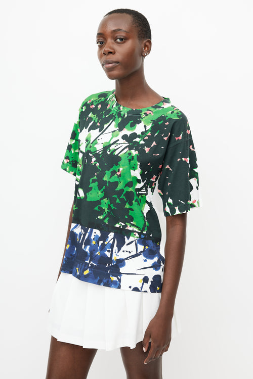 Marni White & Multicolour Print T-Shirt