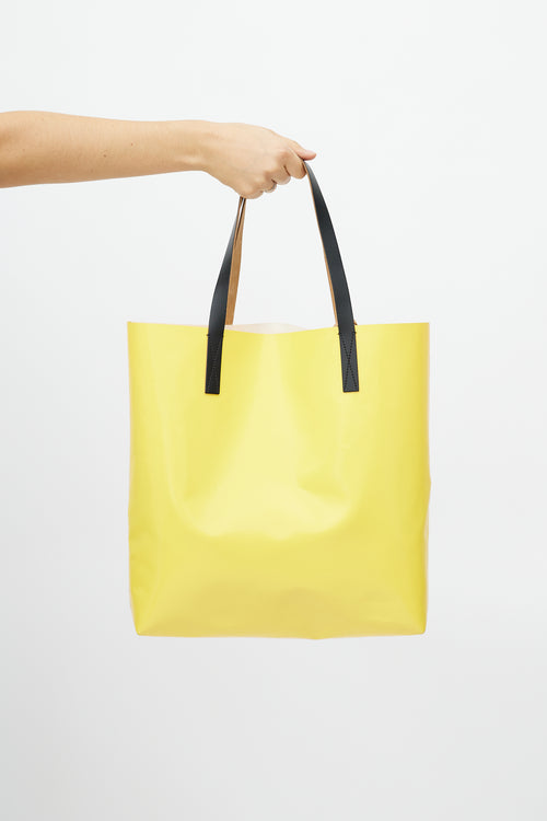 Marni Yellow & Multicolour Floral Tote