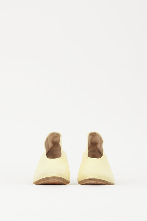 Marsèll Yellow & Brown Leather Rounded Toe Pump