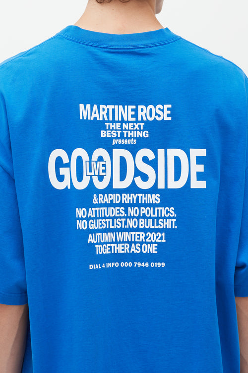 Martine Rose 2021 Blue & Multicolour Goodside Logo T-Shirt