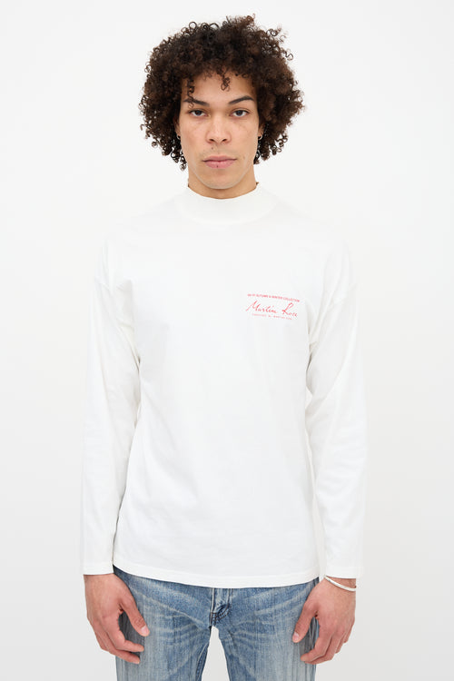 Martine Rose Logo Print Mock Neck T-Shirt