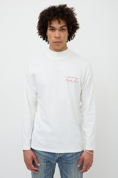Martine Rose Logo Print Mock Neck T-Shirt