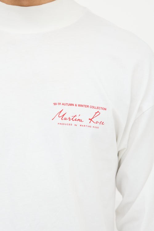 Martine Rose Logo Print Mock Neck T-Shirt