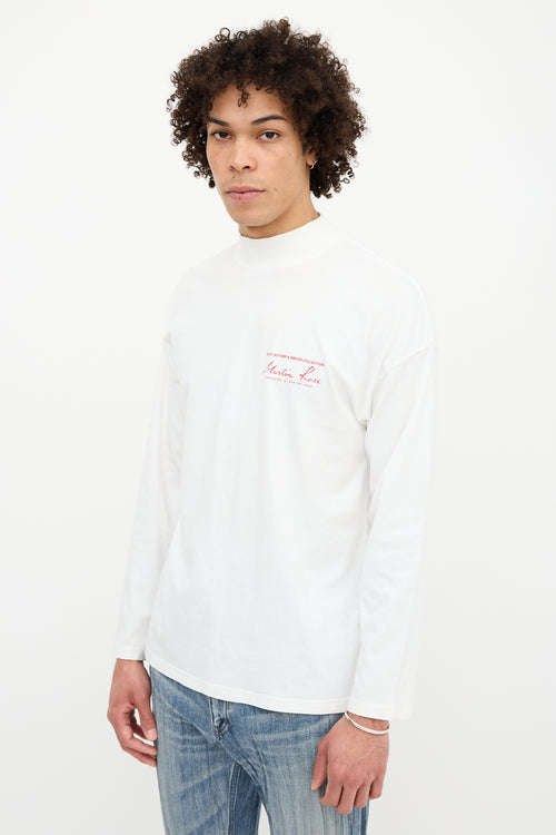 Martine Rose Logo Print Mock Neck T-Shirt