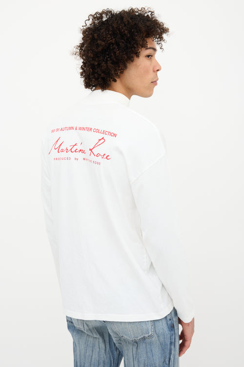 Martine Rose Logo Print Mock Neck T-Shirt