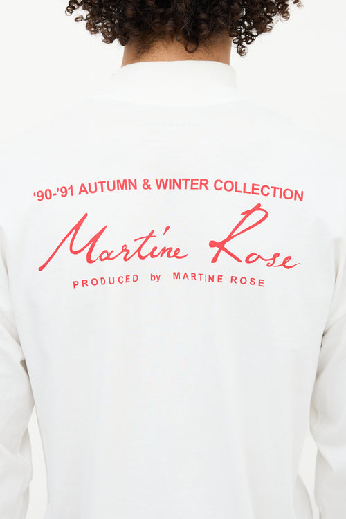 Martine Rose Logo Print Mock Neck T-Shirt