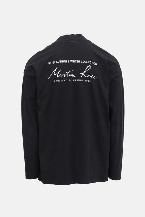 Martine Rose Logo Mock Neck T-Shirt