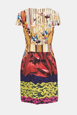 Mary Katrantzou Silk Mixed Print Dress