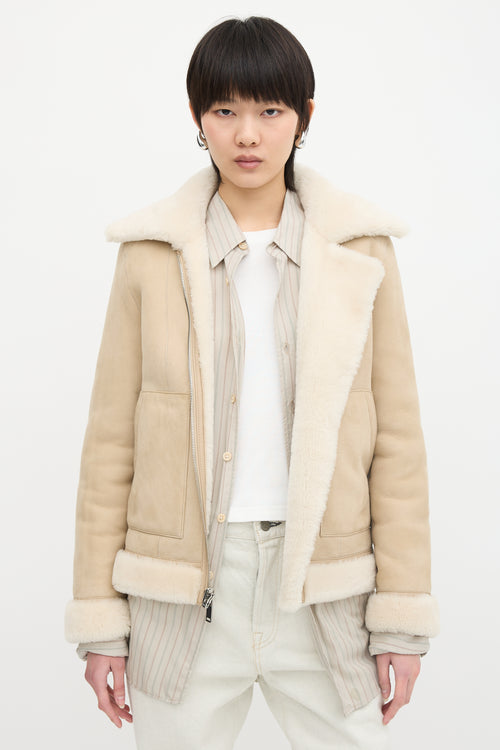 Massimo Dutti Shearling Reversible Jacket