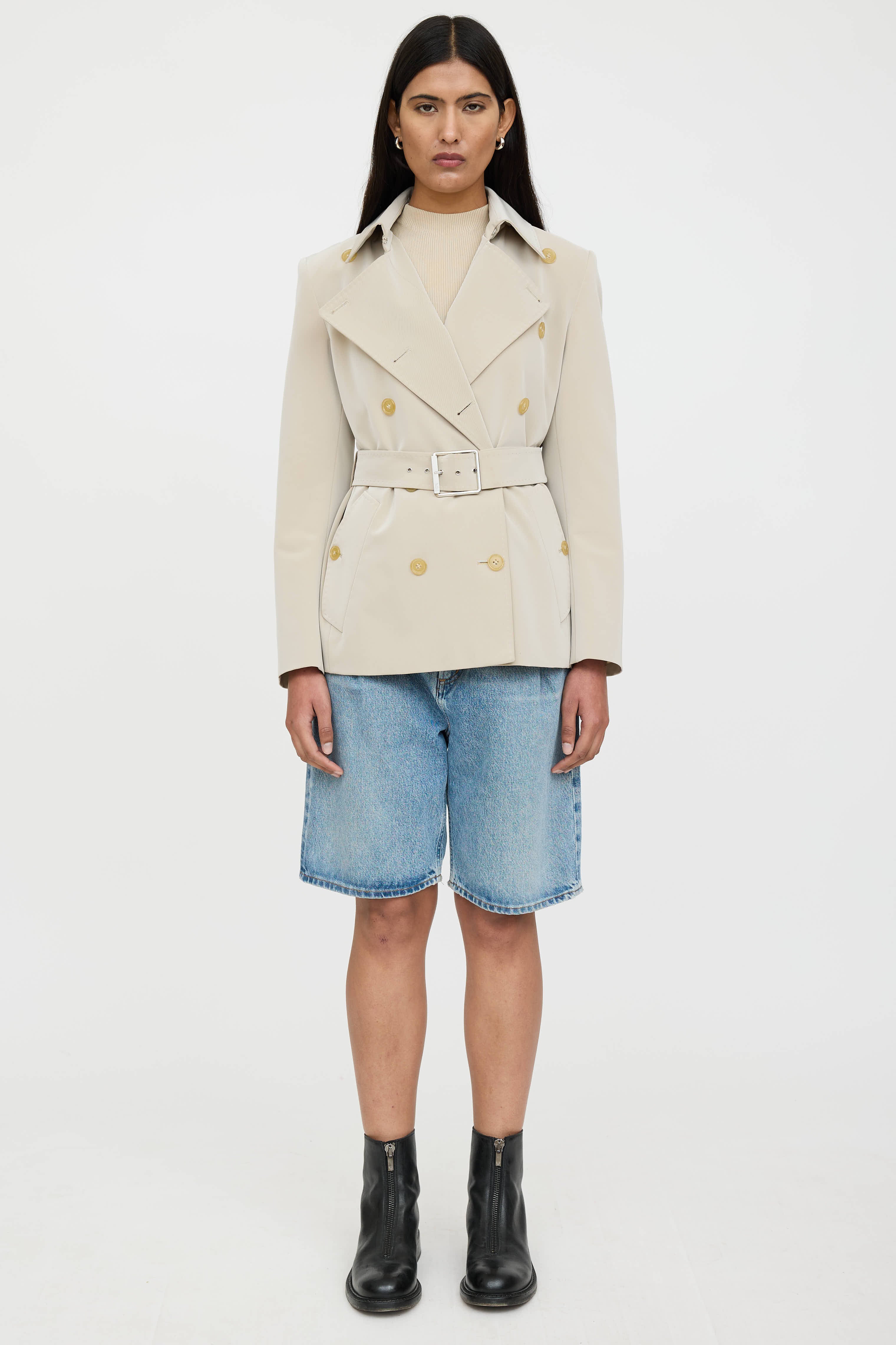 Max Mara Double Breasted Belted Jacket