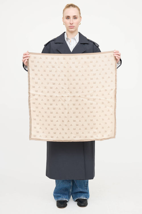 Max Mara Silk Logo Scarf
