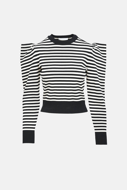 Max Mara Striped Volpino Shoulder Sweater