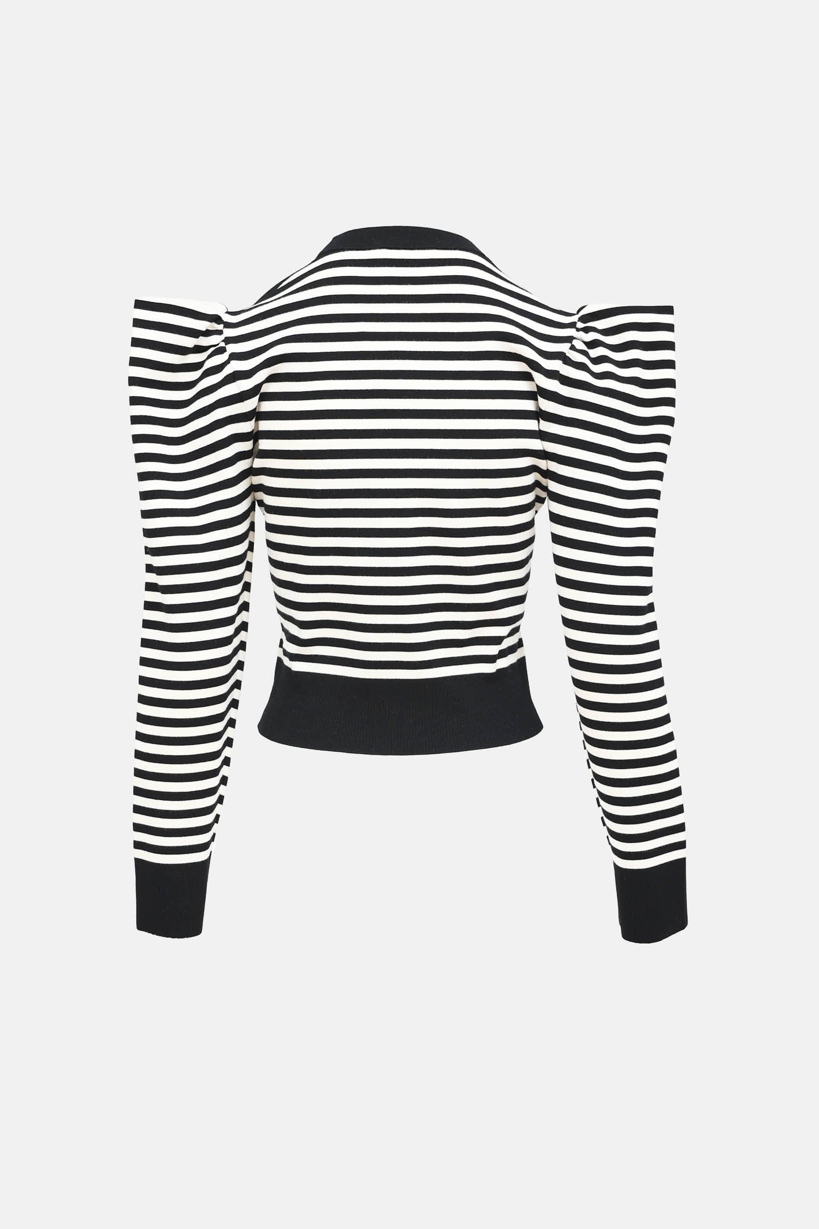 Max Mara Striped Volpino Shoulder Sweater
