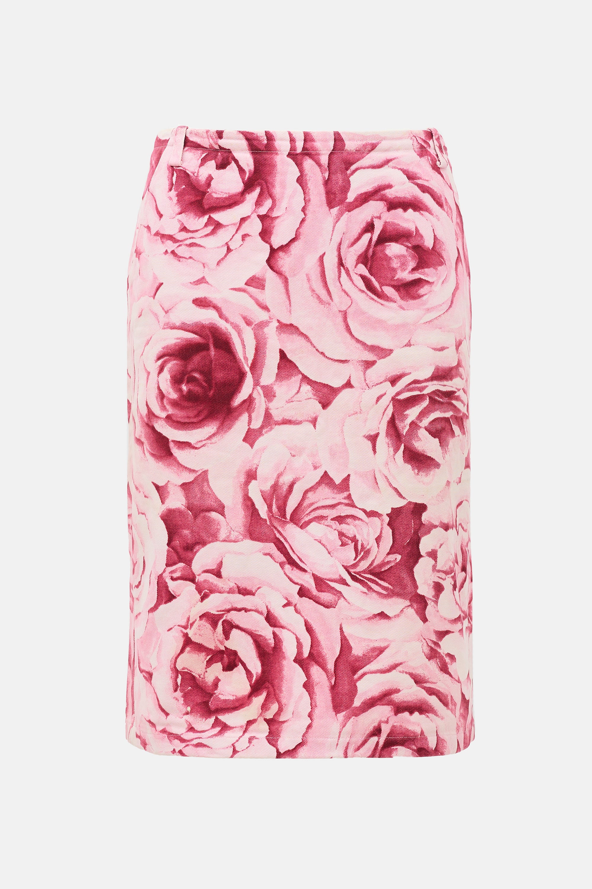 Max Mara Denim Floral Skirt