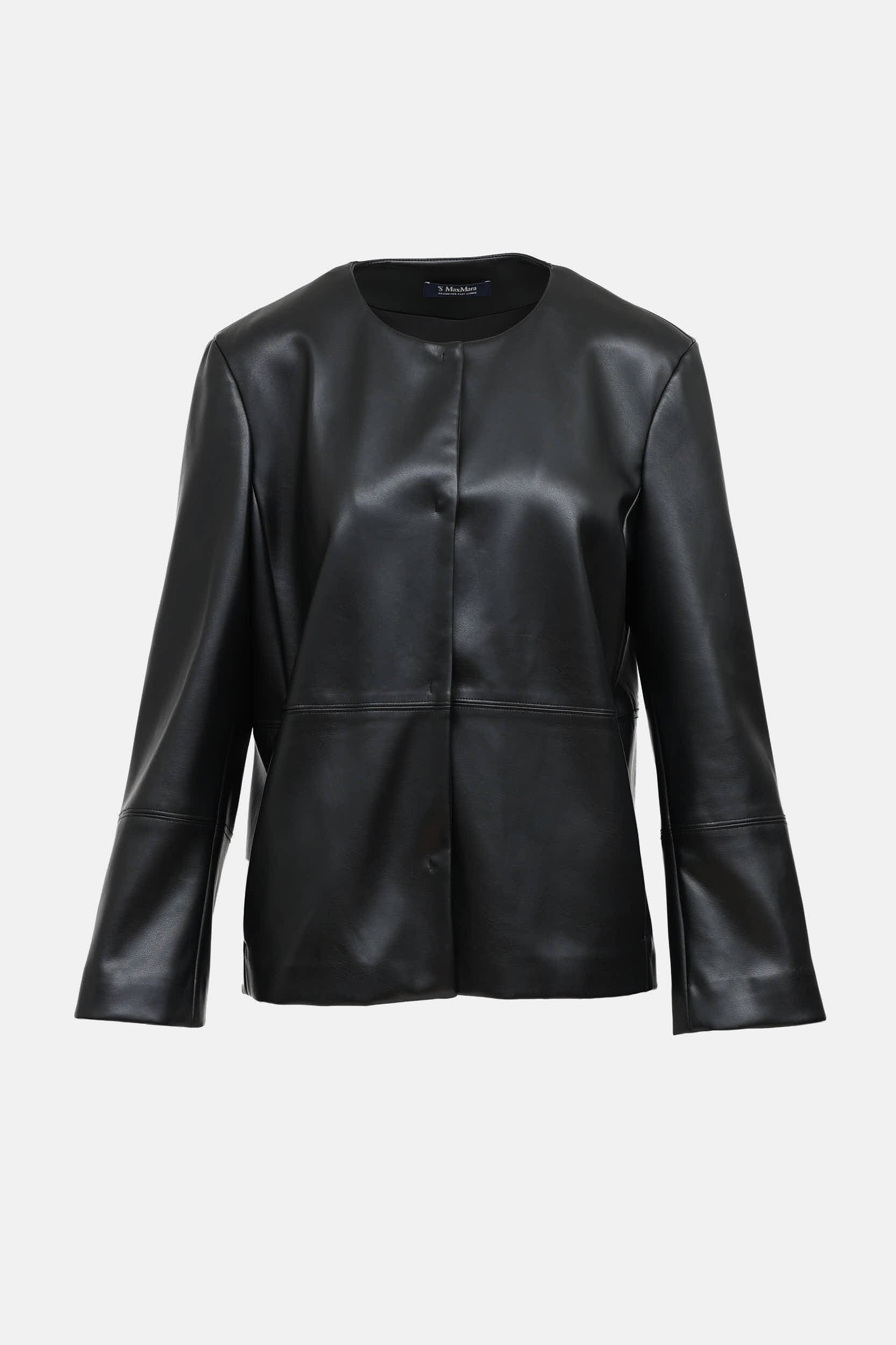 Max MaraLeather Button Up Jacket