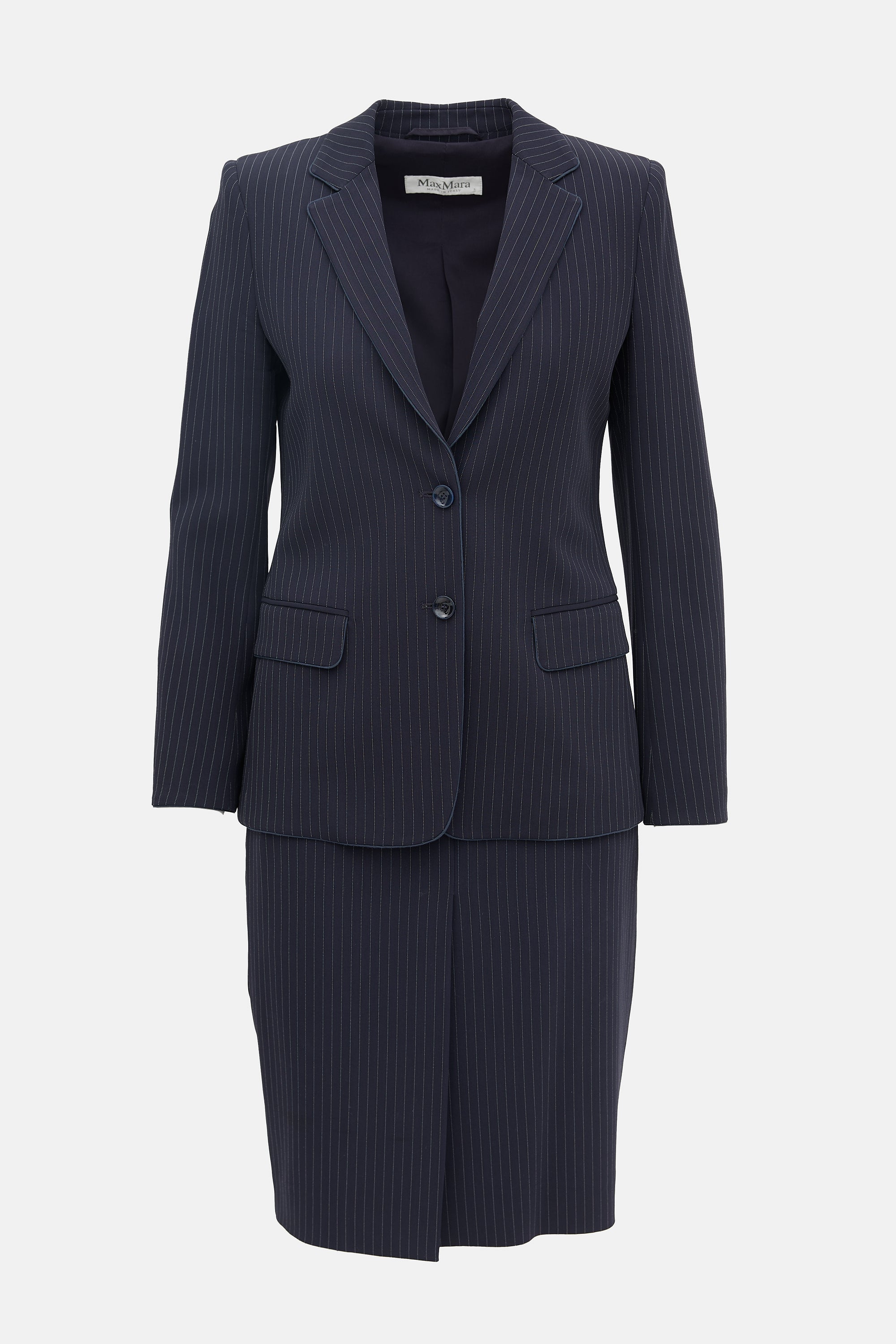 Max Mara Pinstripe Skirt Suit