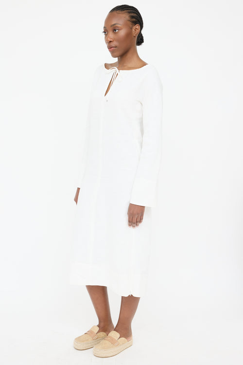 Max Mara S Linen Tie Dress