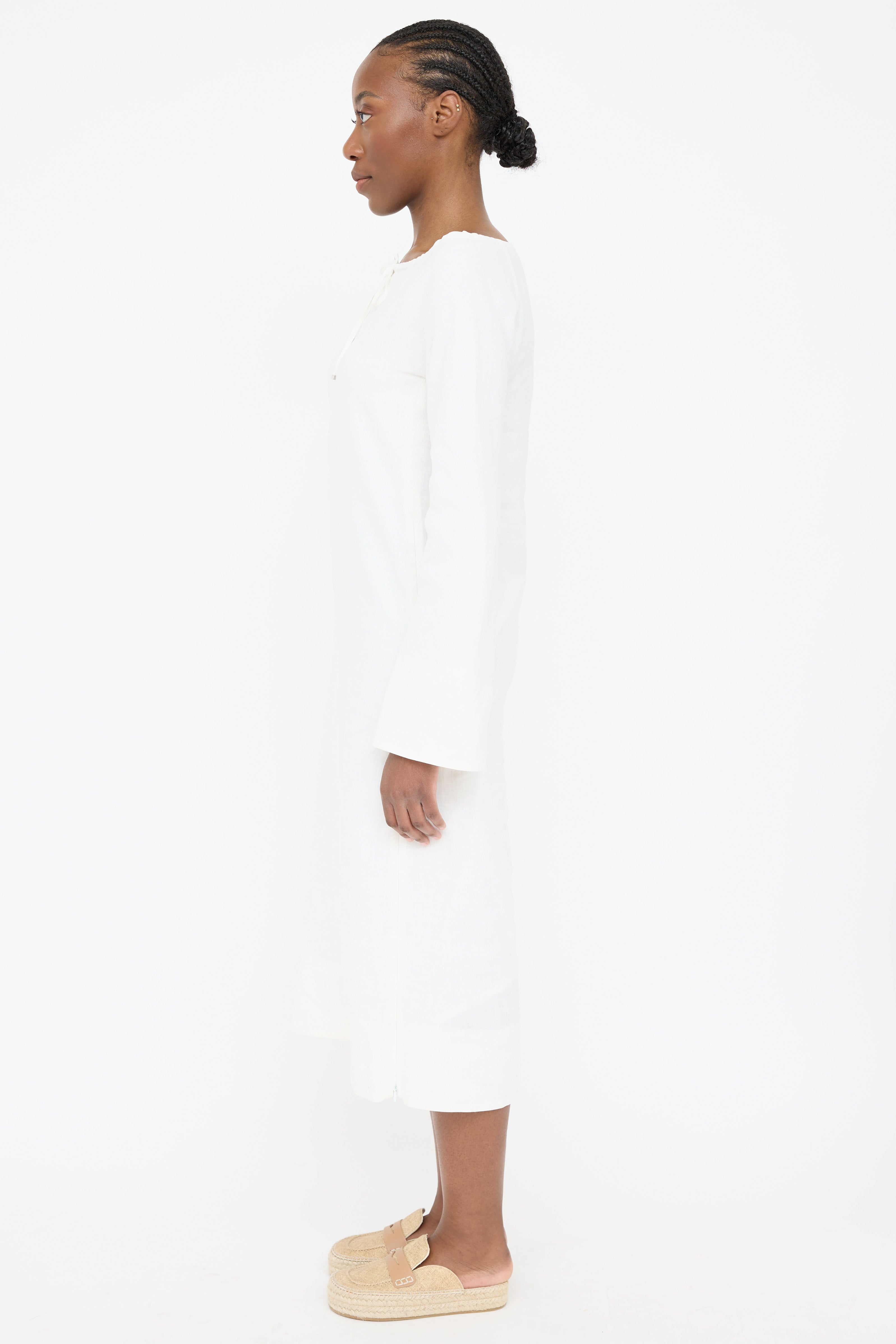 Max Mara S Linen Tie Dress