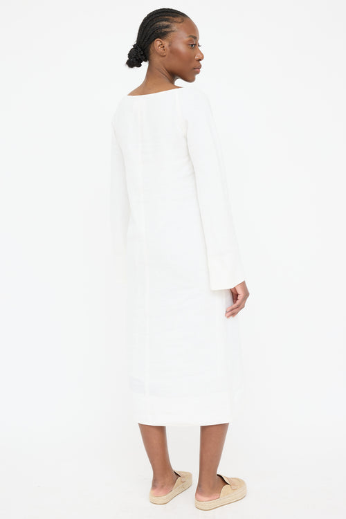 Max Mara S Linen Tie Dress