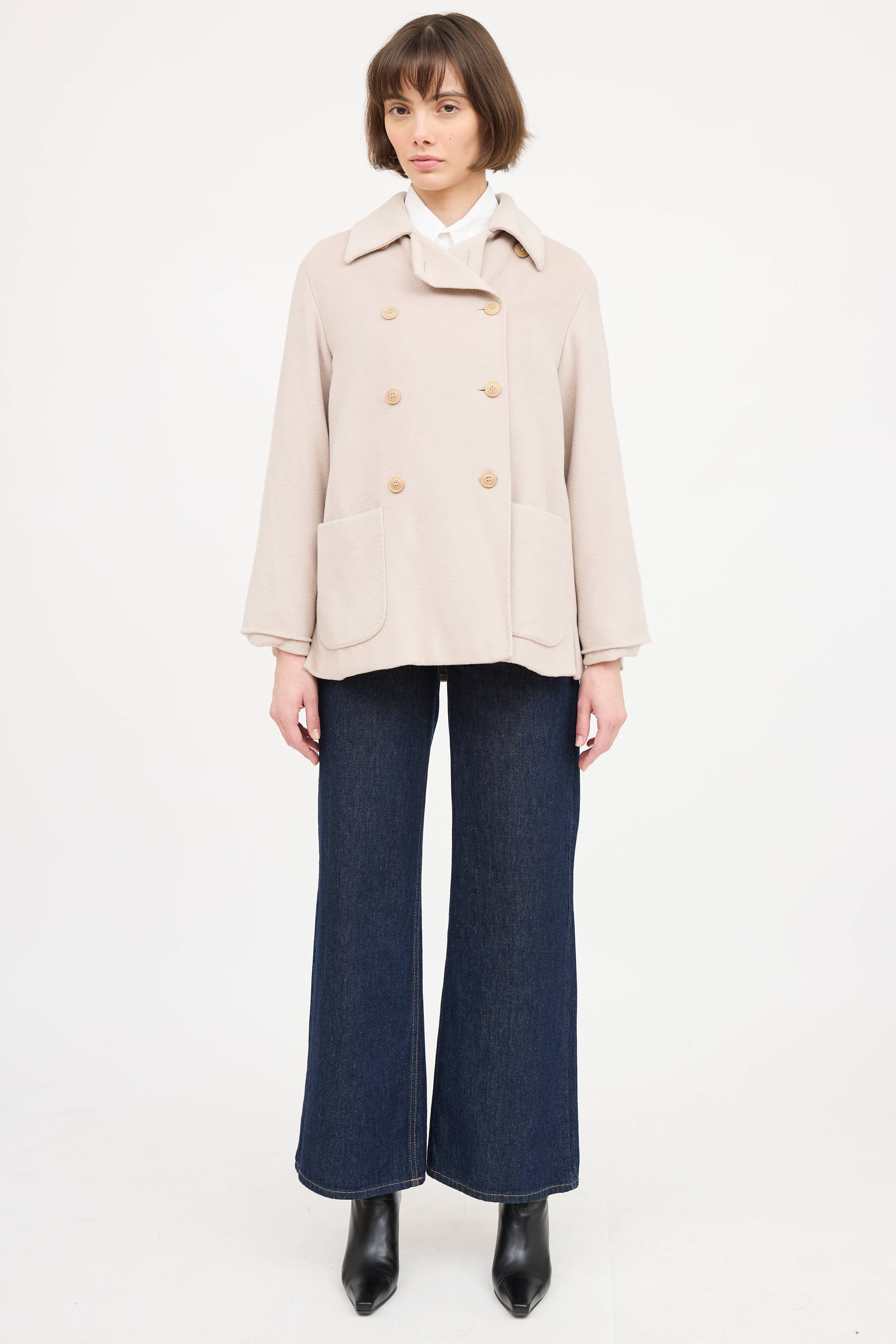 Max Mara Wool Double Breasted Jacket