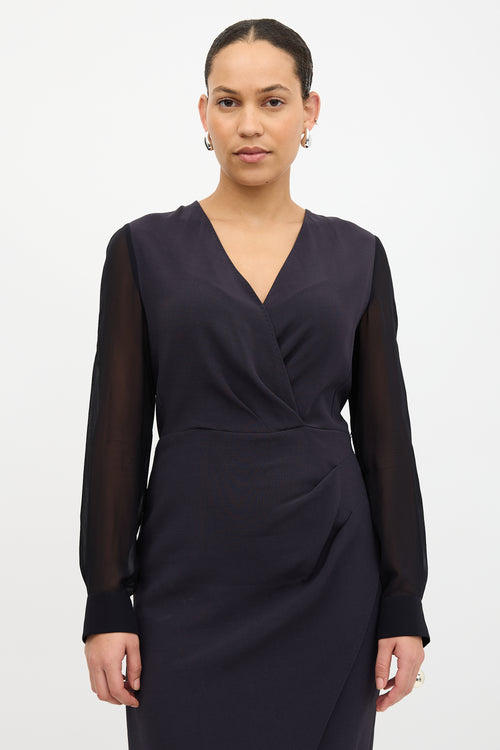 Max Mara Faux Wrap Dress