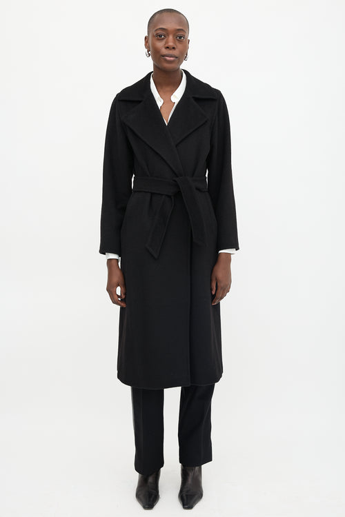 Hair Belted Wrap Coat