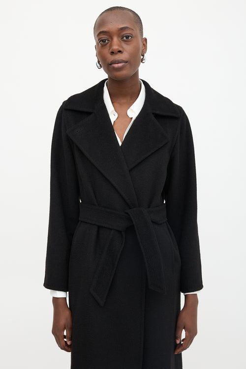 Hair Belted Wrap Coat