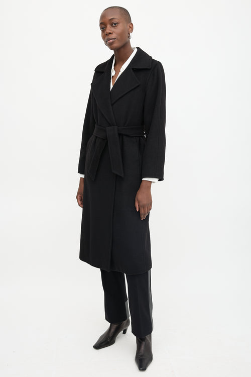 Hair Belted Wrap Coat