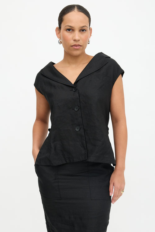 Max Mara Linen Layered Dress