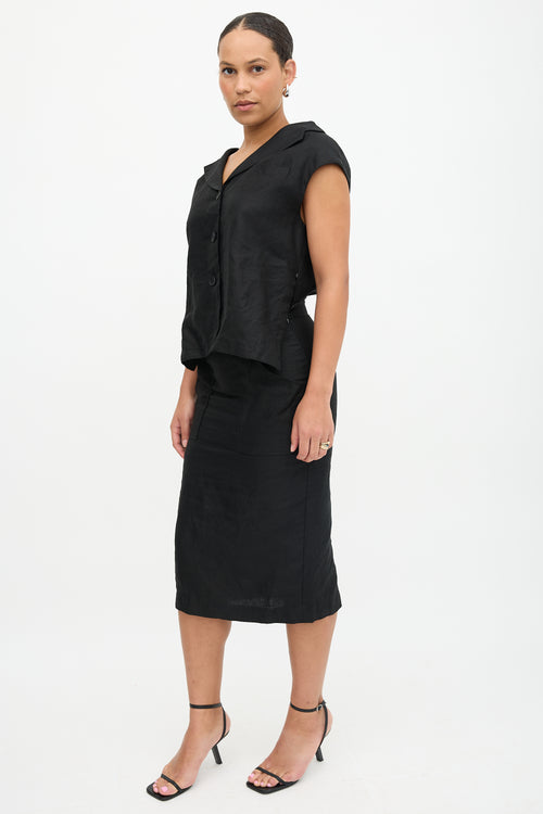 Max Mara Linen Layered Dress