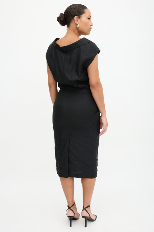 Max Mara Linen Layered Dress